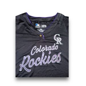 Colorado Rockies Jersey Women's Black Genuine Merchandise Size:‎ Medium